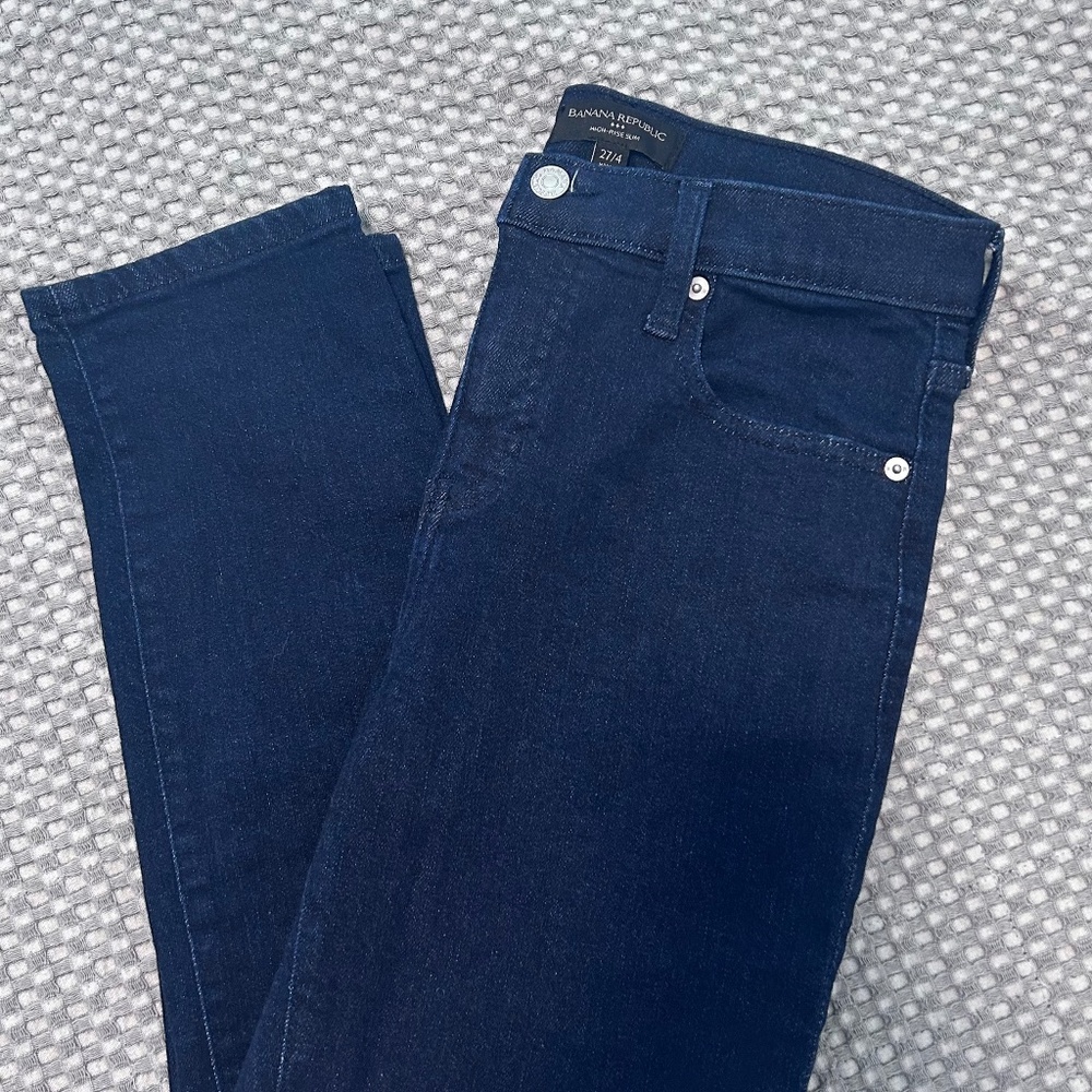 Banana Republic Indigo Denim High-Rise Slim Jeans – Size 4 (#54023)